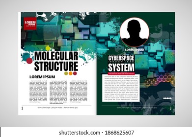 E-book application design with abstract technology concept in background