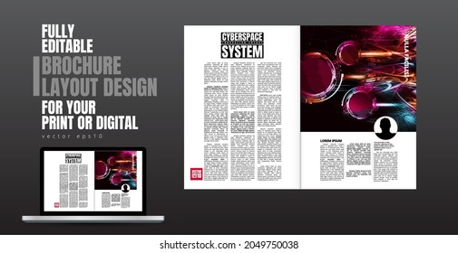 E-book application design with abstract technology concept in background