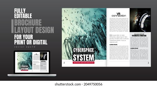 E-book application design with abstract technology concept in background