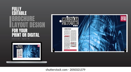 E-book application design with abstract technology concept in background