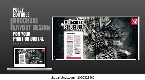 E-Book-Anwendungsdesign mit abstraktem Technologiekonzept im Hintergrund