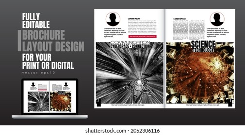 E-Book-Anwendungsdesign mit abstraktem Technologiekonzept im Hintergrund