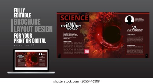 Diseño de aplicaciones de libros electrónicos con concepto de tecnología abstracta 