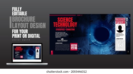E-book application design with abstract technology concept 