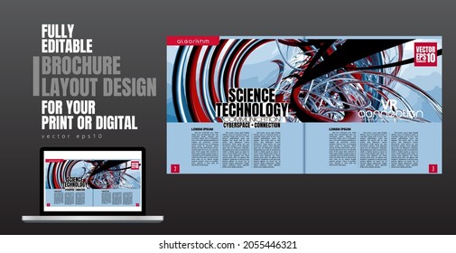 E-book application design with abstract technology concept 
