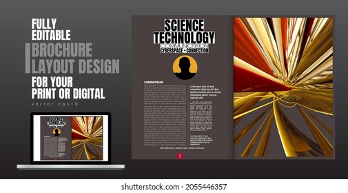 Diseño de aplicaciones de libros electrónicos con concepto de tecnología abstracta 