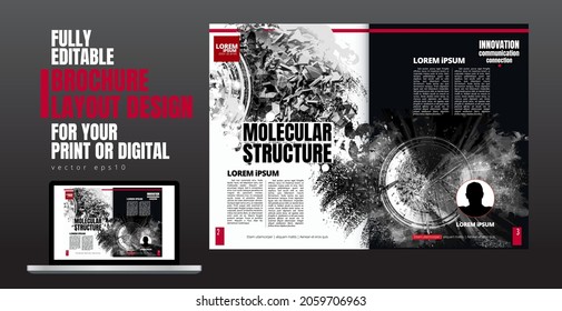 E-book application design with abstract technology concept in background