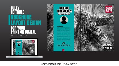 E-book application design with abstract technology concept in background