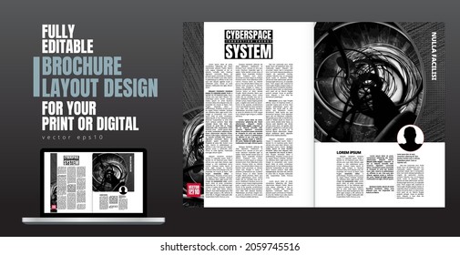 E-book application design with abstract technology concept in background
