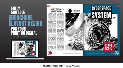 E-book application design with abstract technology concept in background