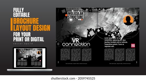 Diseño de aplicaciones de libros electrónicos con concepto de tecnología abstracta en segundo plano