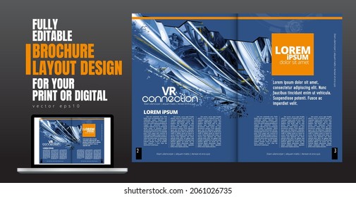 E-Book-Anwendungsdesign mit abstraktem Technologiekonzept im Hintergrund