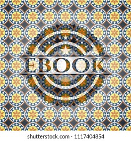 ebook arabesque badge. arabic decoration.