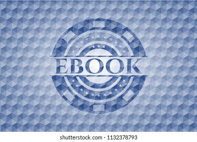 ebook blue hexagon emblem.