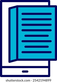 Ebook Blue Mixed Vector Icon Design