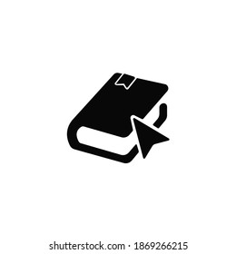 Ebook, book and cursor simple icon vector illustration