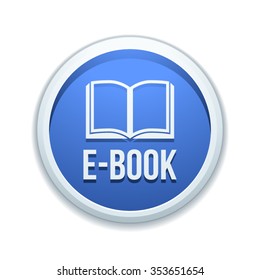 E-book button illustration sign