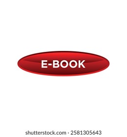 e-book button website vector template