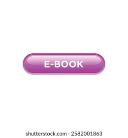 e-book button website vector template