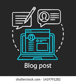 Ebook chalk concept icon. Online learning idea. Electronic book. Consideration content. Distance education. E-learning. Online lessons. Vector isolated chalkboard illustration
