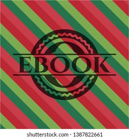 ebook christmas style badge. Vector Illustration. Detailed.