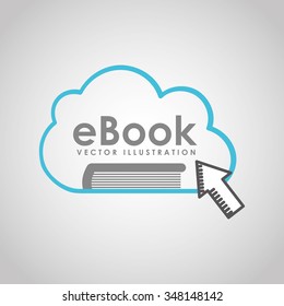 e-book concept design, vector illustration eps10 graphic 