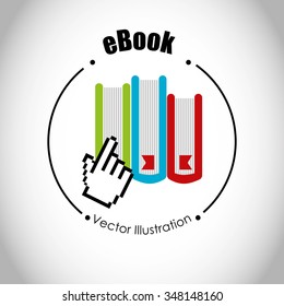 e-book concept design, vector illustration eps10 graphic 