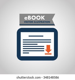 e-book concept design, vector illustration eps10 graphic 
