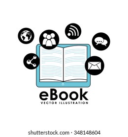 e-book concept design, vector illustration eps10 graphic 