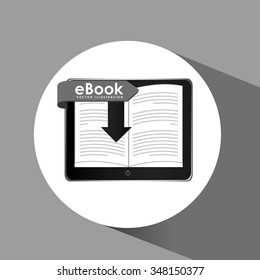 e-book concept design, vector illustration eps10 graphic 