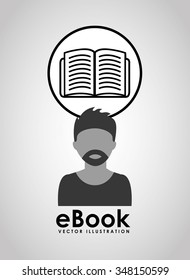 e-book concept design, vector illustration eps10 graphic 