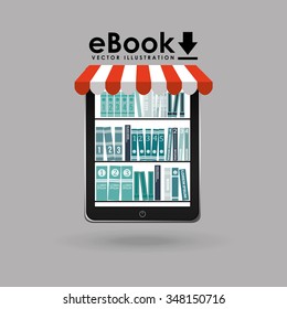 e-book concept design, vector illustration eps10 graphic 