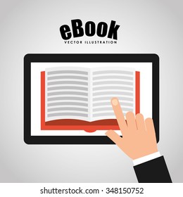 e-book concept design, vector illustration eps10 graphic 