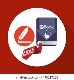 eBook concept with icon design, vector illustration 10 eps graphic.