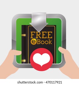 eBook concept with icon design, vector illustration 10 eps graphic.