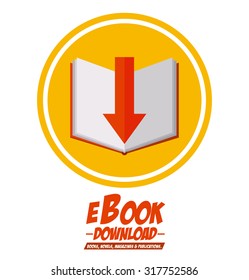 Ebook concept with technology gadget design, vector illustration eps 10