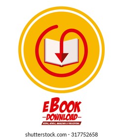 Ebook concept with technology gadget design, vector illustration eps 10