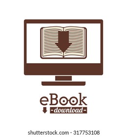 Ebook concept with technology gadgets  design, vector illustration eps 10