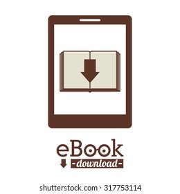 Ebook concept with technology gadgets  design, vector illustration eps 10