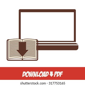 Ebook concept with technology gadgets  design, vector illustration eps 10