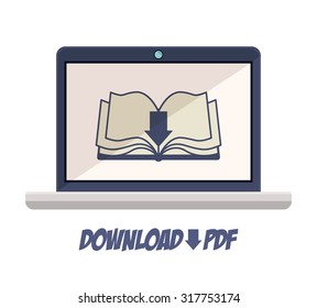 Ebook concept with technology gadgets  design, vector illustration eps 10