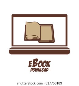 Ebook concept with technology gadgets  design, vector illustration eps 10