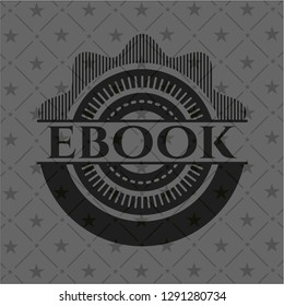 ebook dark icon or emblem