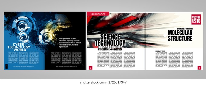 E-book design with abstract technology concept 