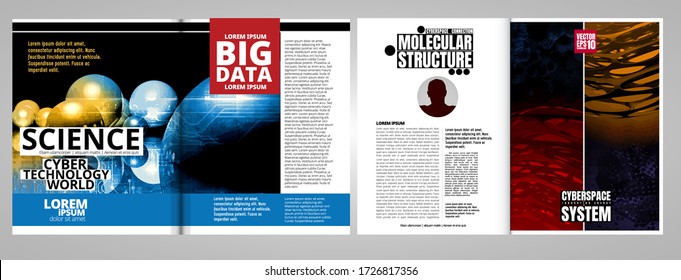 E-book design with abstract technology concept 
