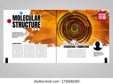 E-book design with abstract technology concept 