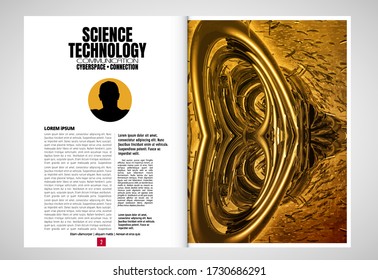 E-book design with abstract technology concept 