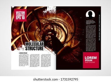 E-book design with abstract technology concept 