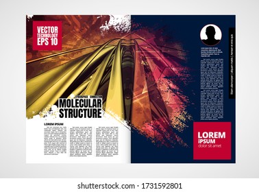 E-book design with abstract technology concept 