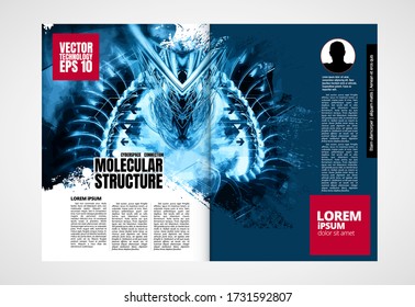 Diseño de libros electrónicos con concepto de tecnología abstracta 